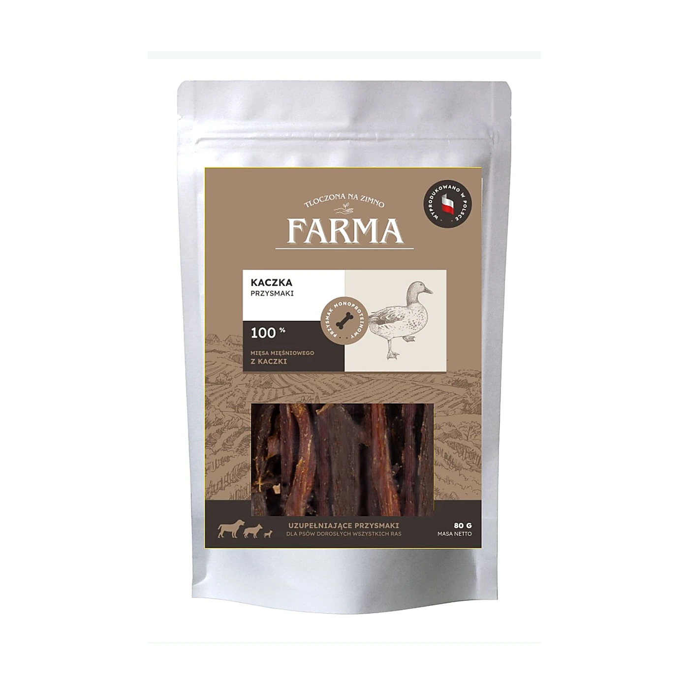 Farma Pies Paski Kaczki Przysmak 80g