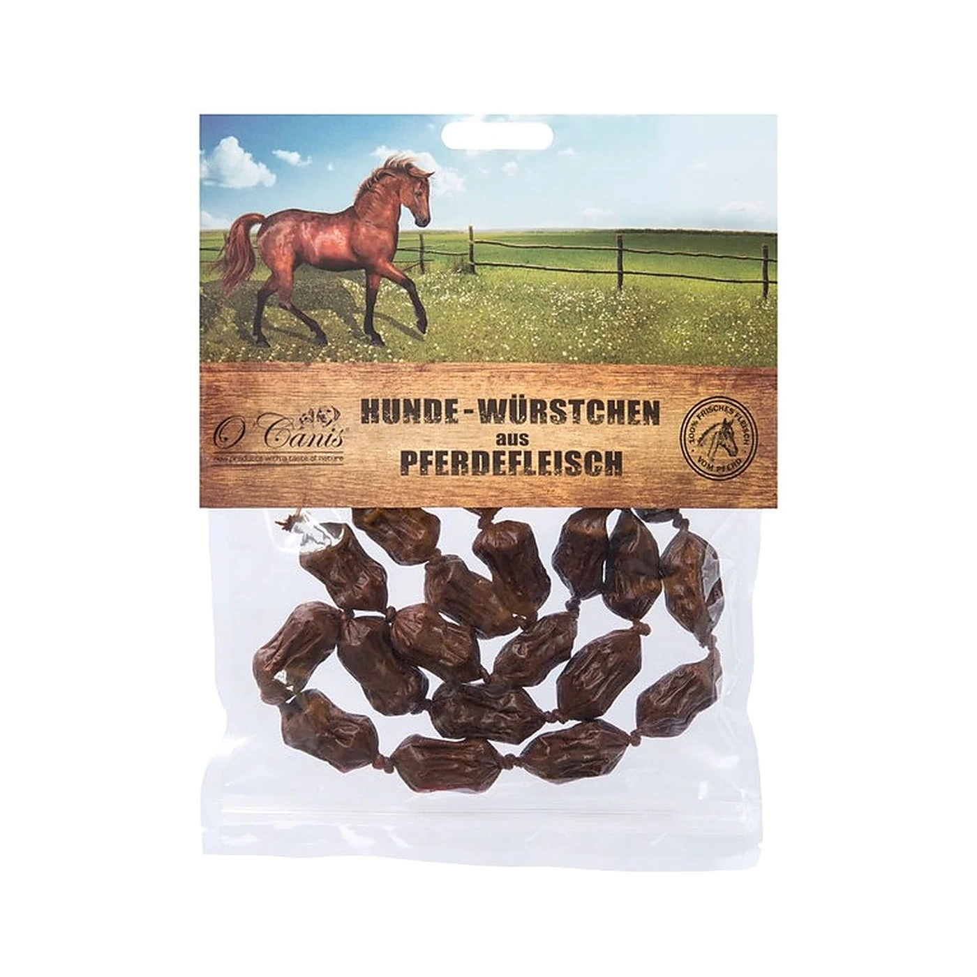 O´Canis Premium  kiełbaski dla psow z koniną 100 g