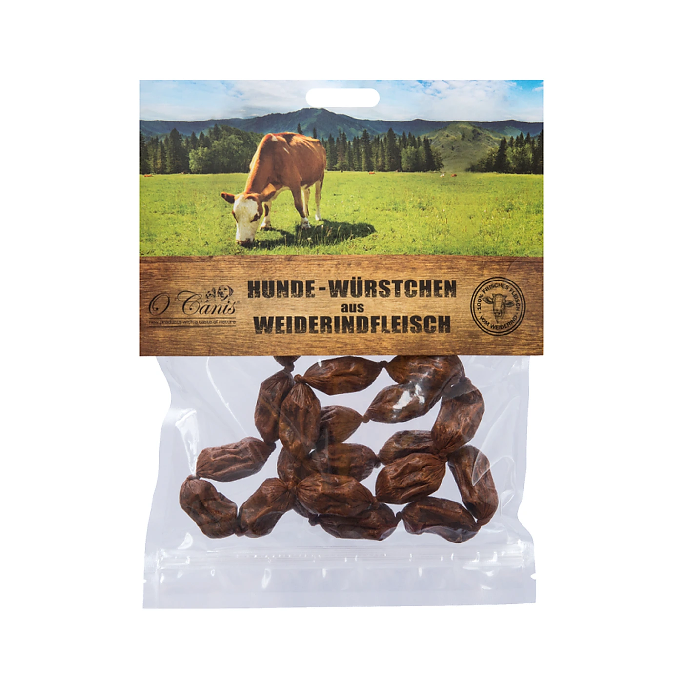 O´Canis Premium  kiełbaski dla psa z wołowiny 100 g