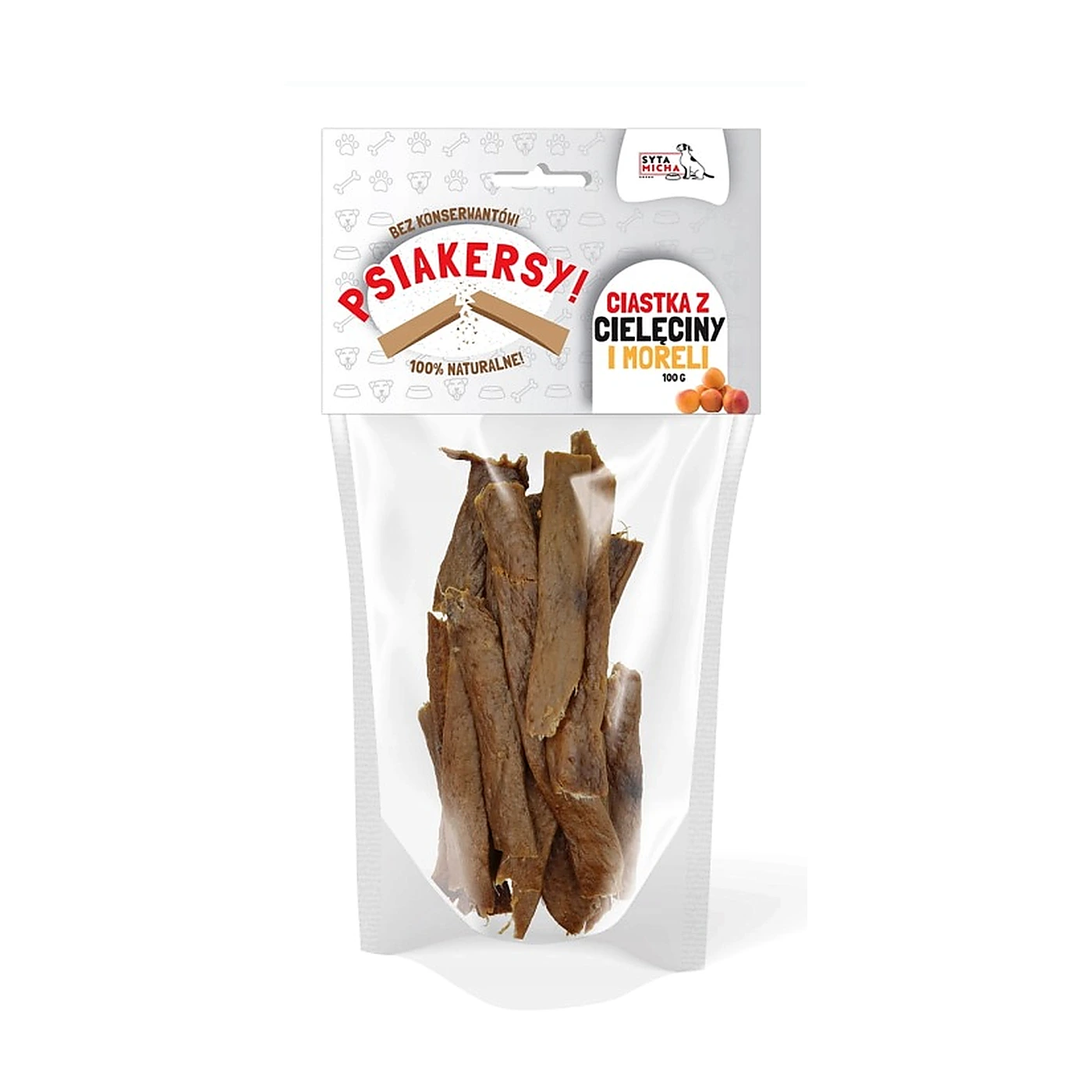 SYTA MICHA Psiakersy Cielęcina z morelą 100g
