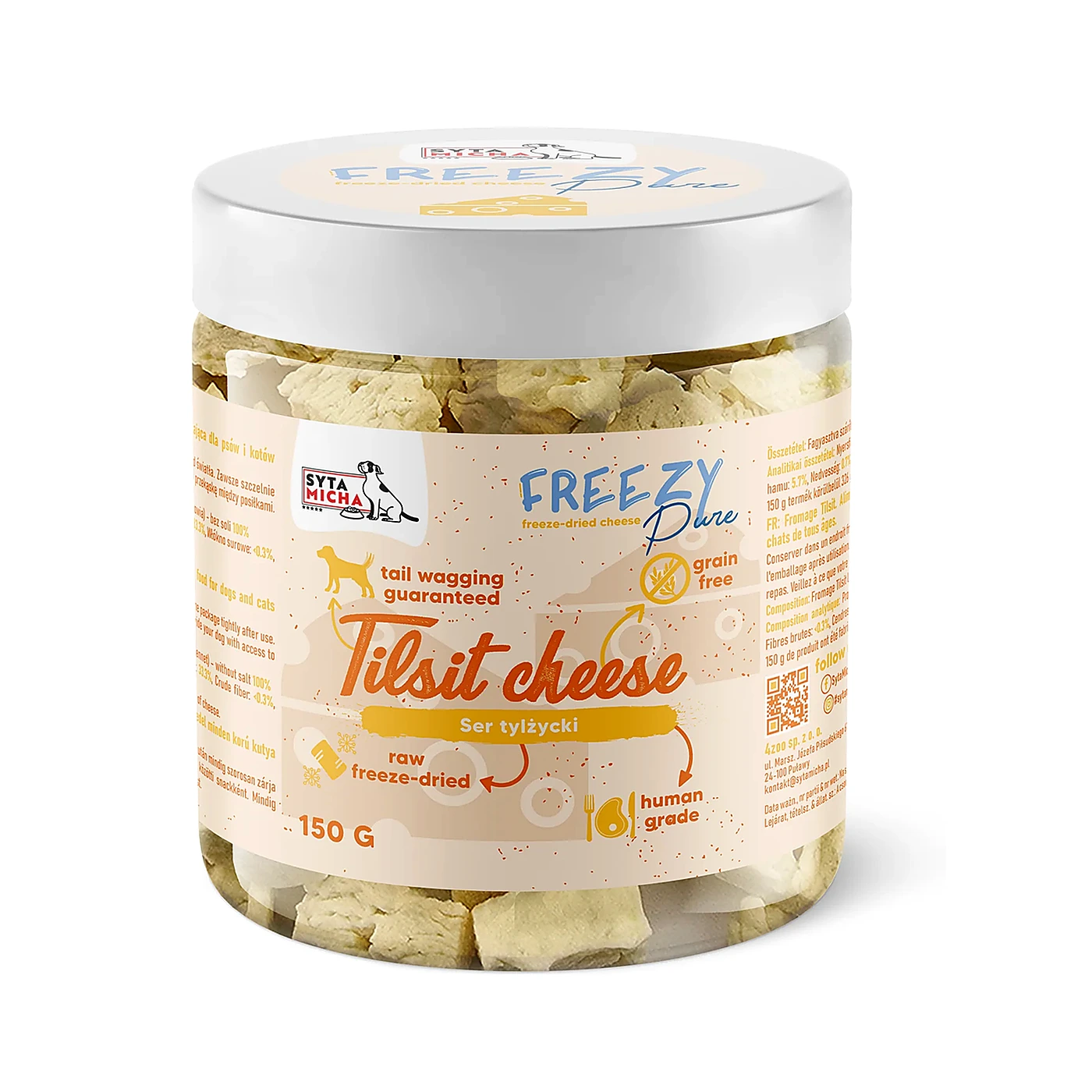 SYTA MICHA FREEZY PURE liofilizowany ser tylżycki 150 G