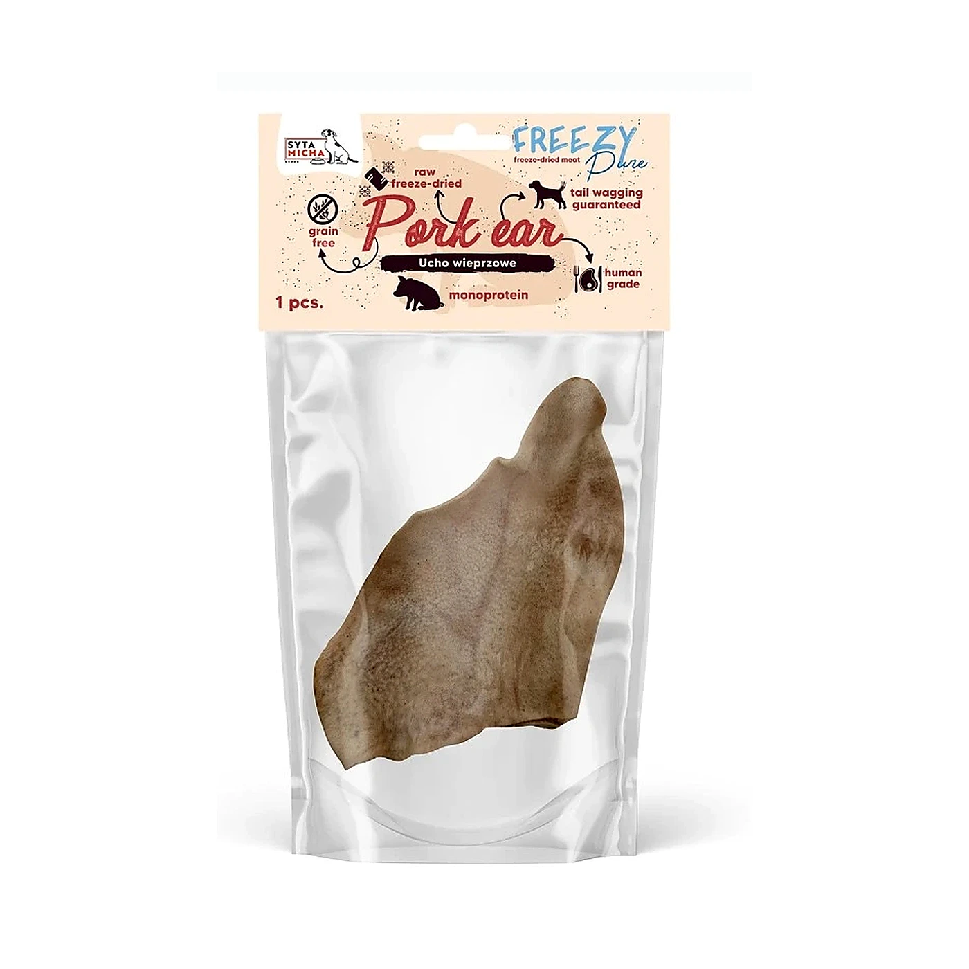 SYTA MICHA FREEZY PURE liofilizowane ucho wieprzowe 1szt.