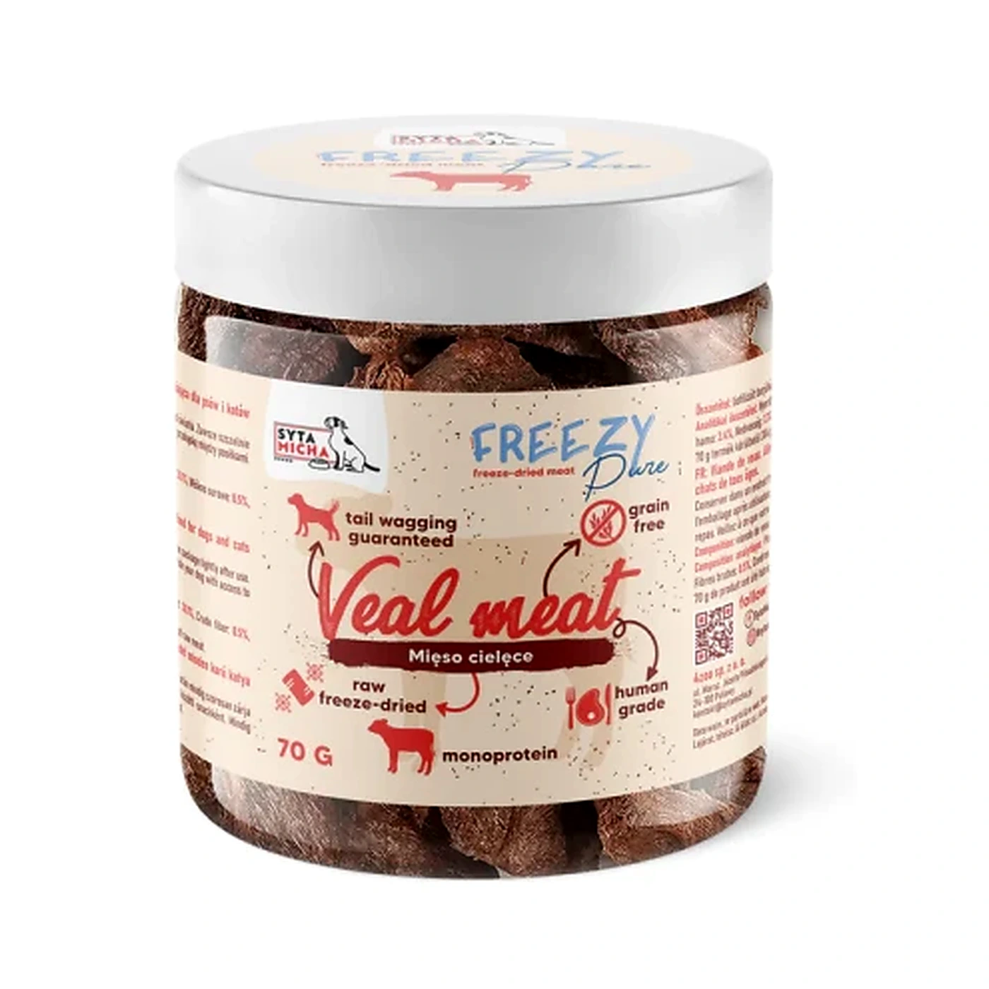 SYTA MICHA FREEZY PURE liofilizowane mięso cielęce 70g