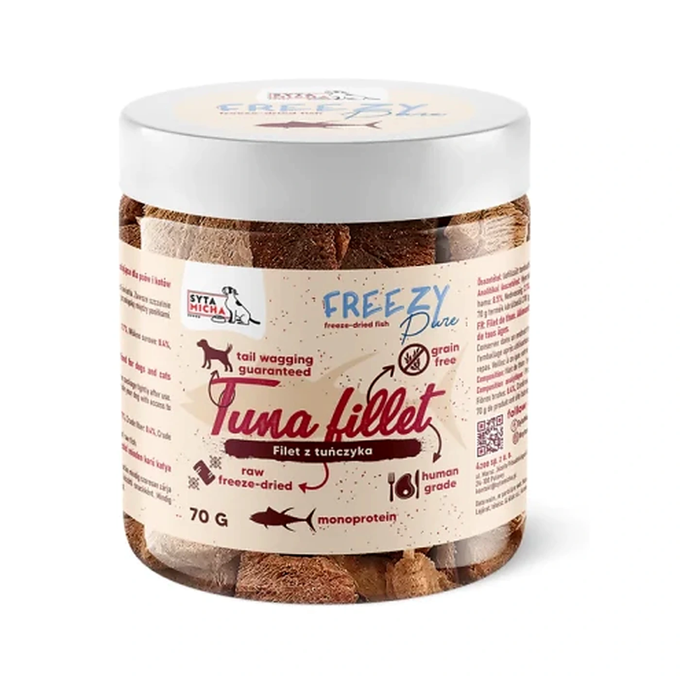 SYTA MICHA FREEZY PURE liofilizowany filet z tuńczyka 70g
