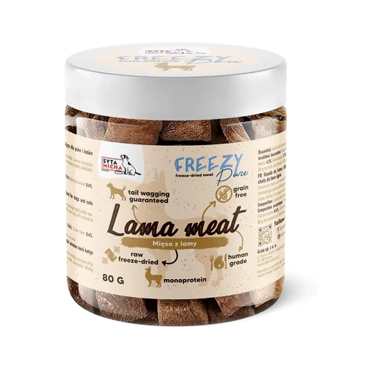 SYTA MICHA FREEZY PURE  liofilizowane mięso z lamy 80g