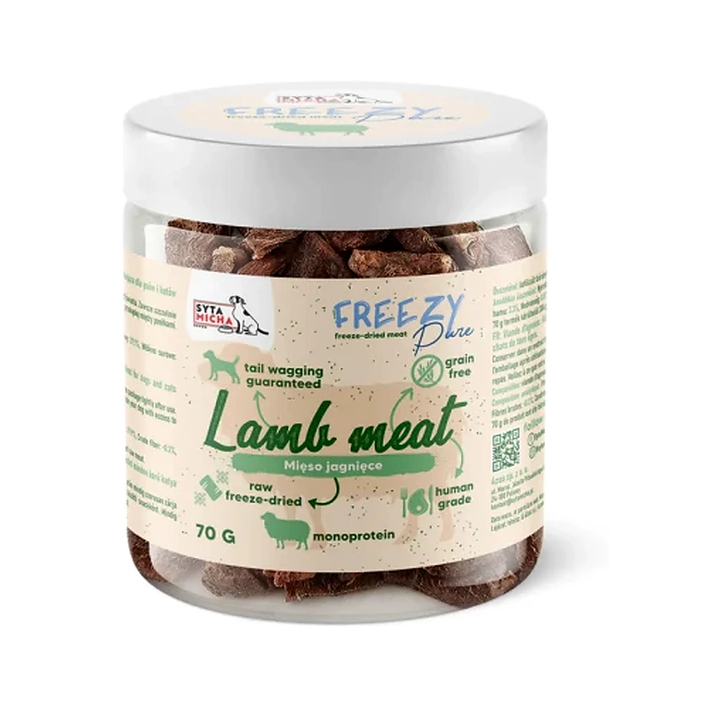SYTA MICHA FREEZY PURE liofilizowane mięso jagnięce 70g