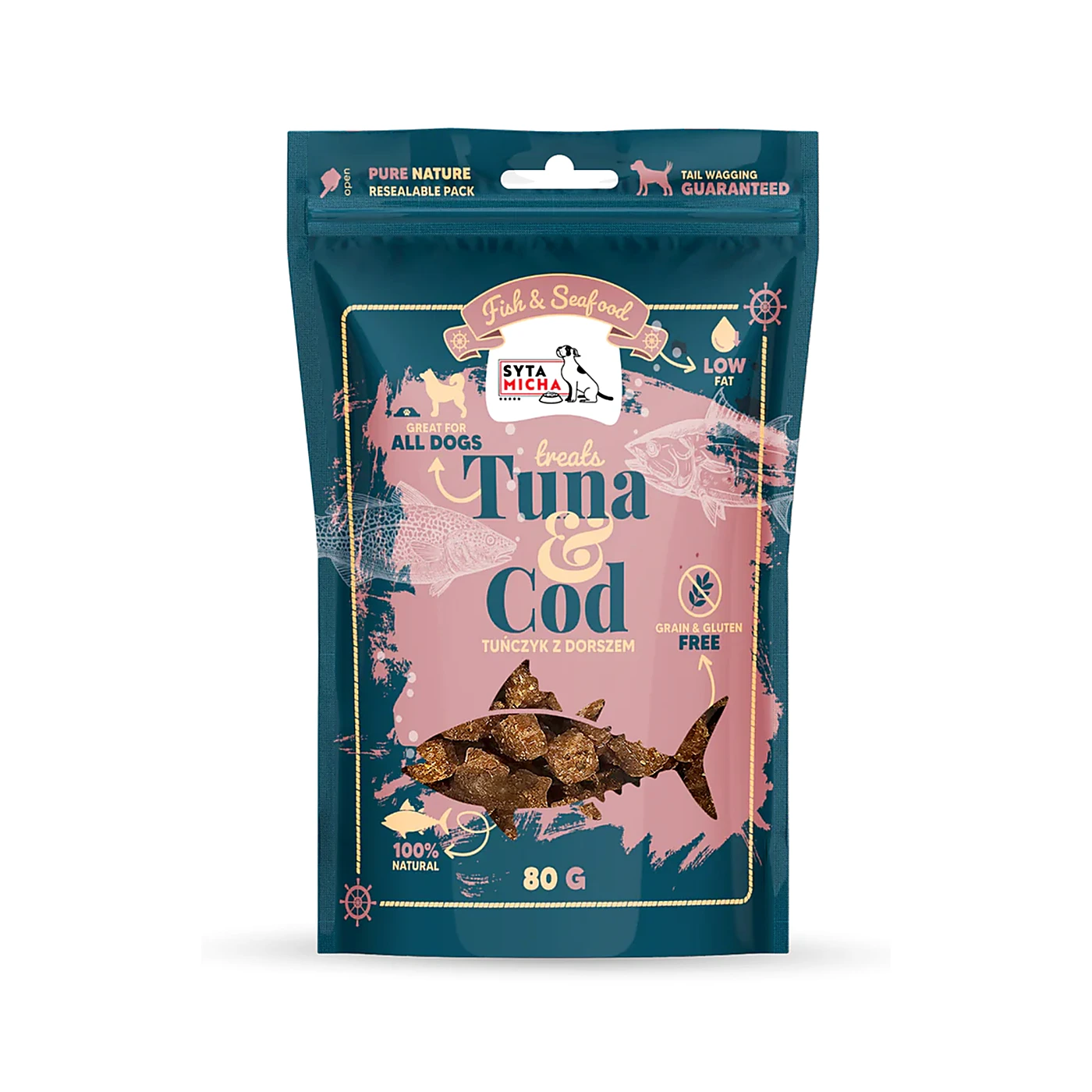 Syta Micha Fish & SeaFood dorsz z tuńczykiem 80g