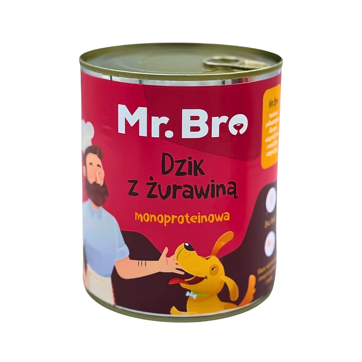 Mr. Bro Pies Dzik z Żurawiną Puszka 800g