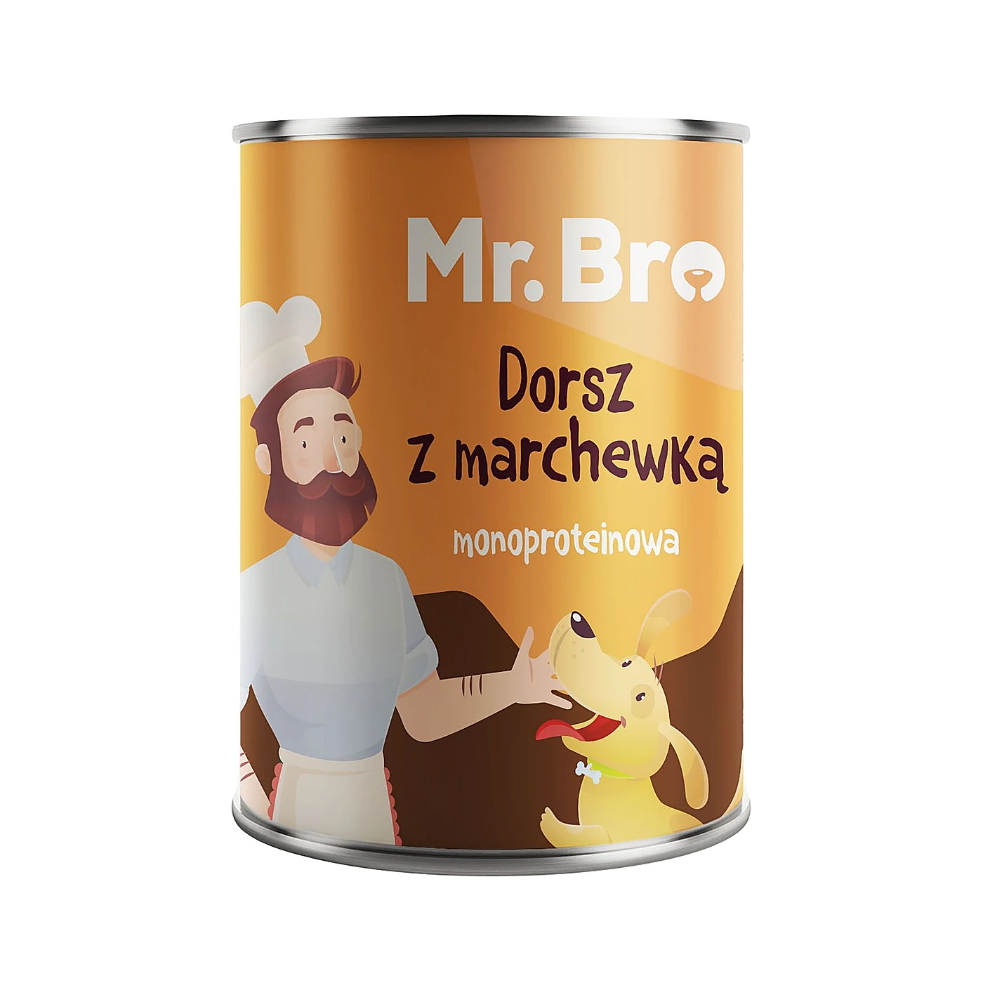 Mr. Bro Pies Dorsz z Marchewką Puszka 800g