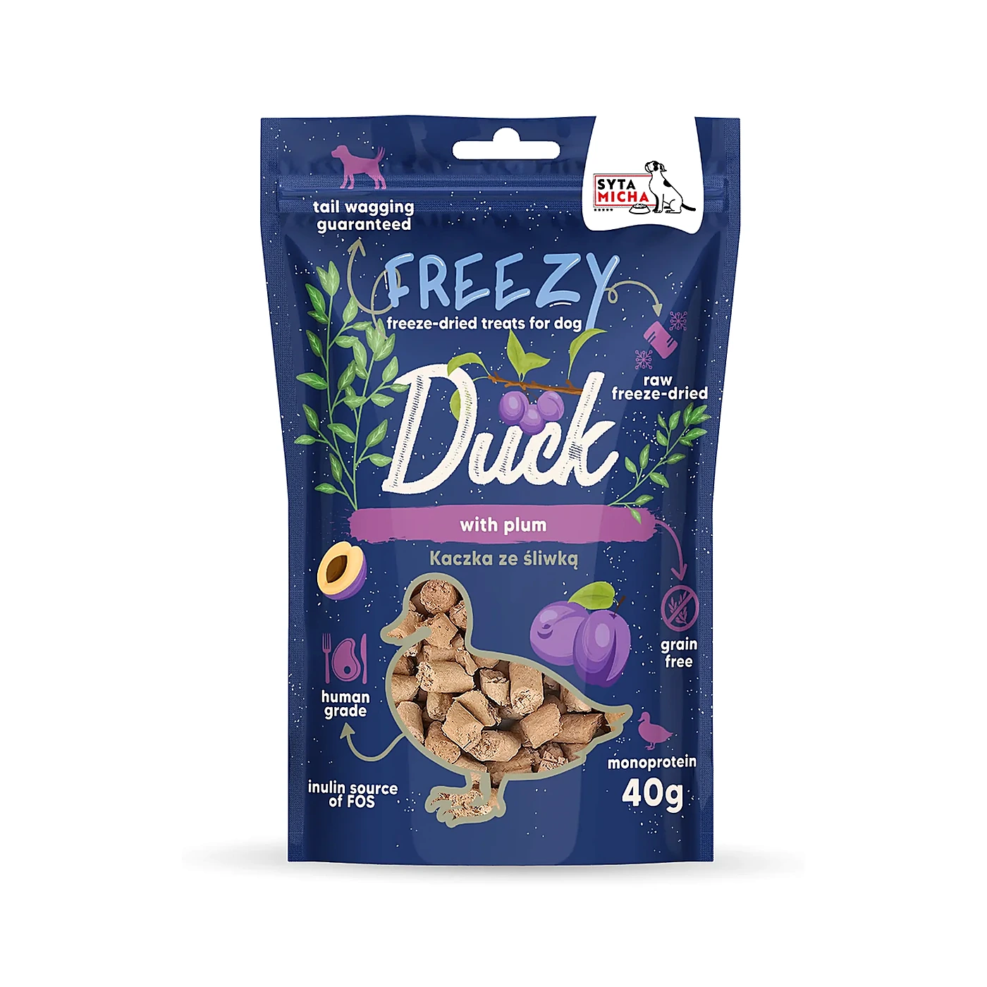 SYTA MICHA FREEZY Kaczka ze śliwą i suszonym tymiankiem 40g