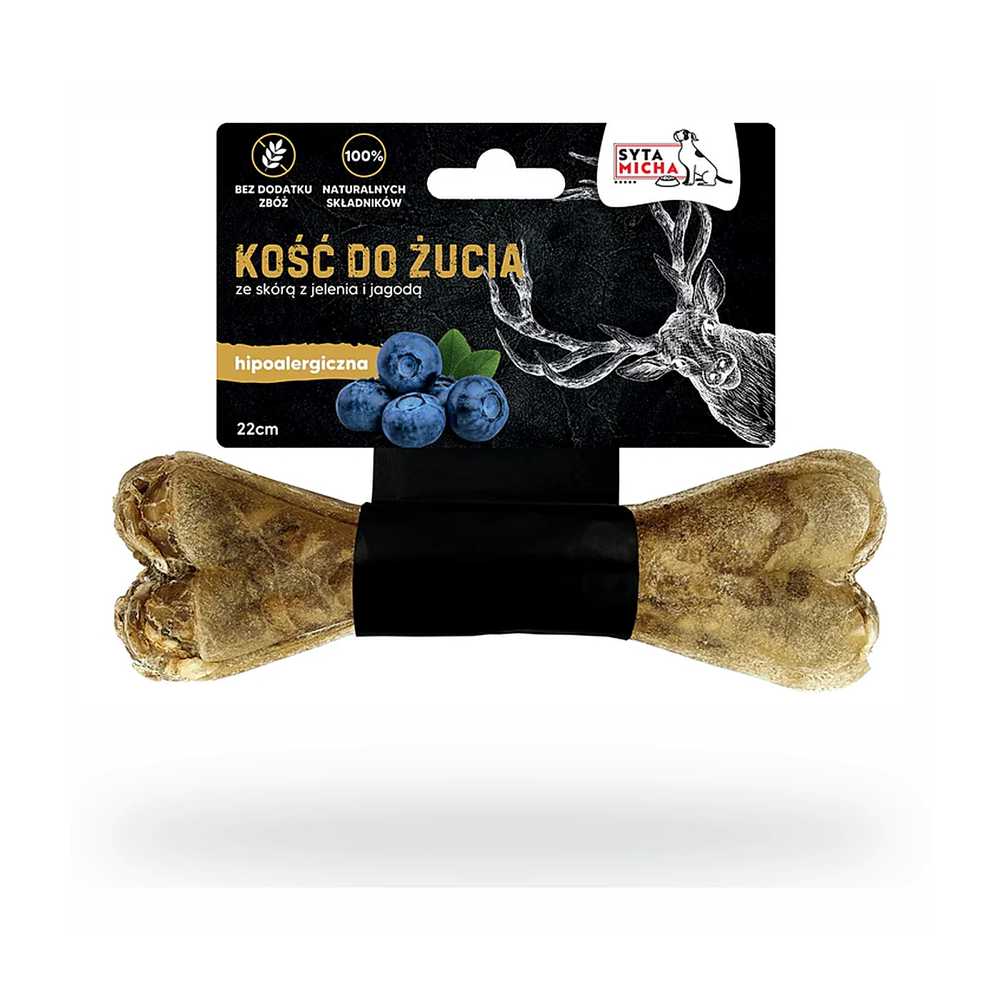 SYTA MICHA Kość do żucia Hipoalergiczna jeleń 22 cm