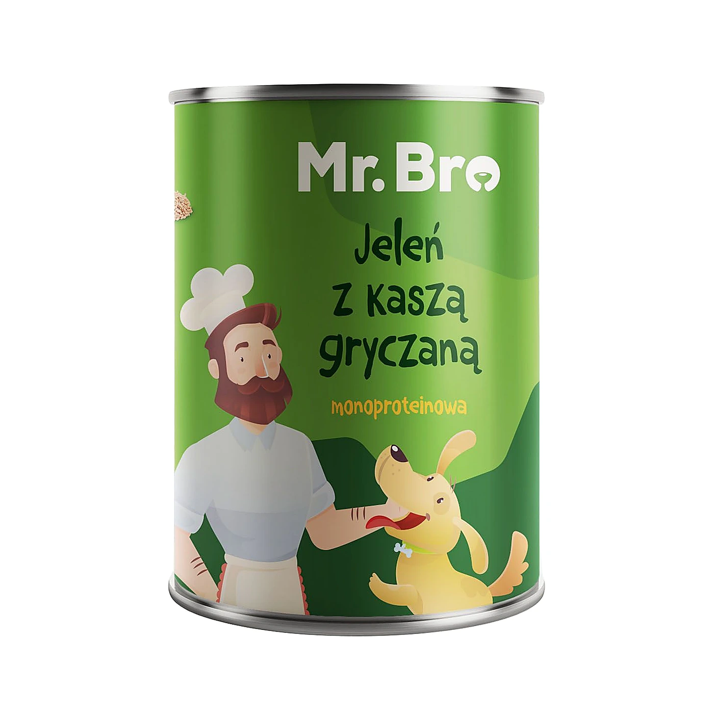 Mr. Bro Pies Jeleń z Kaszą Gryczaną Puszka 400g