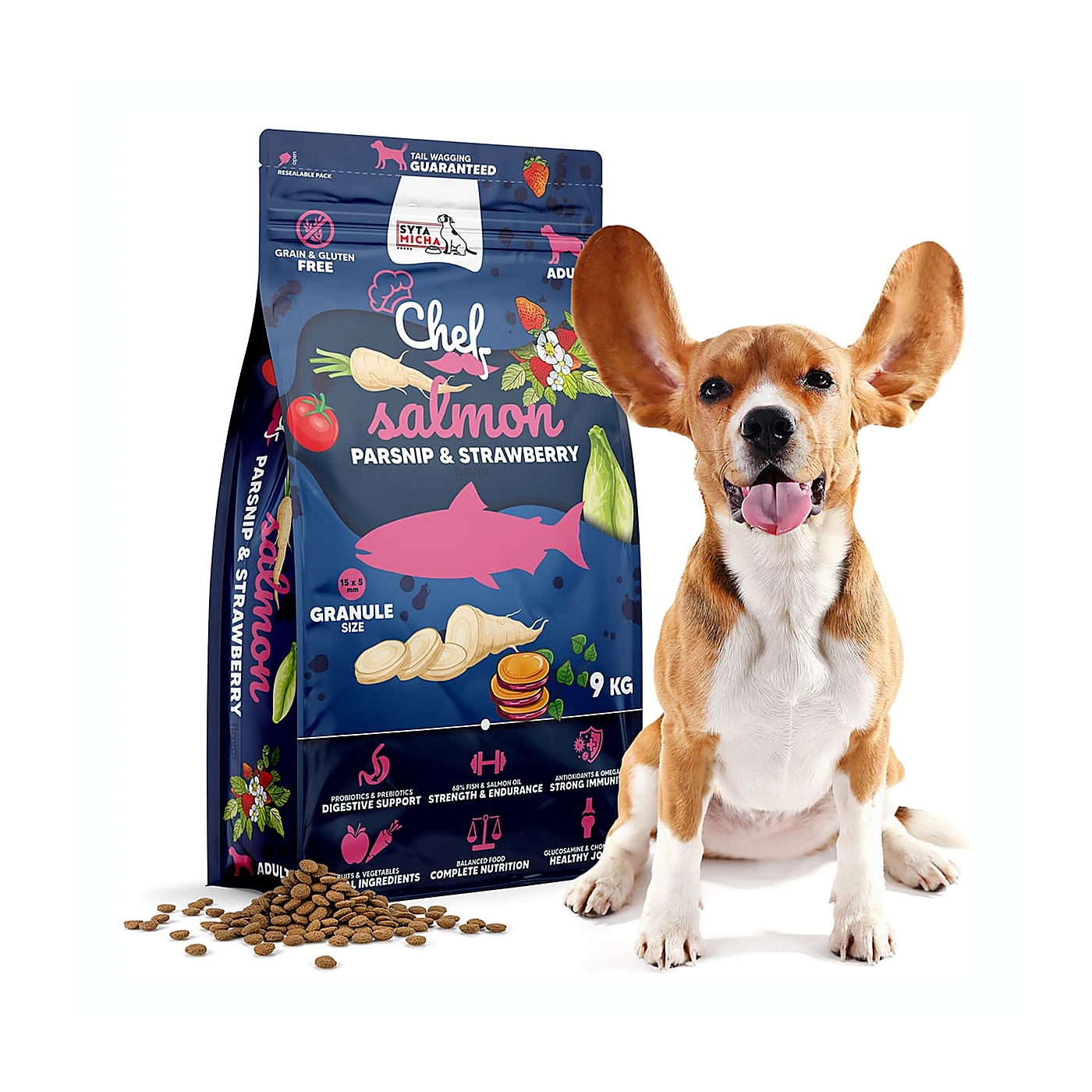 SYTA MICHA Karma sucha CHEF Łosoś 9kg