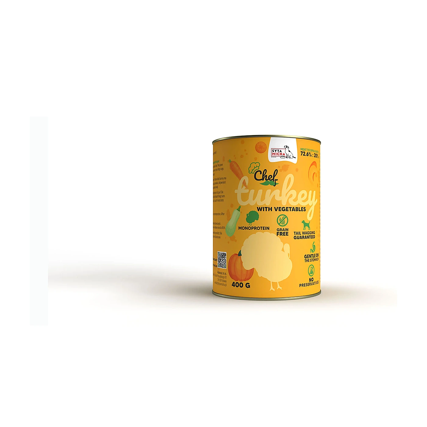 SYTA MICHA Karma Mokra CHEF Indyk z warzywami 400g