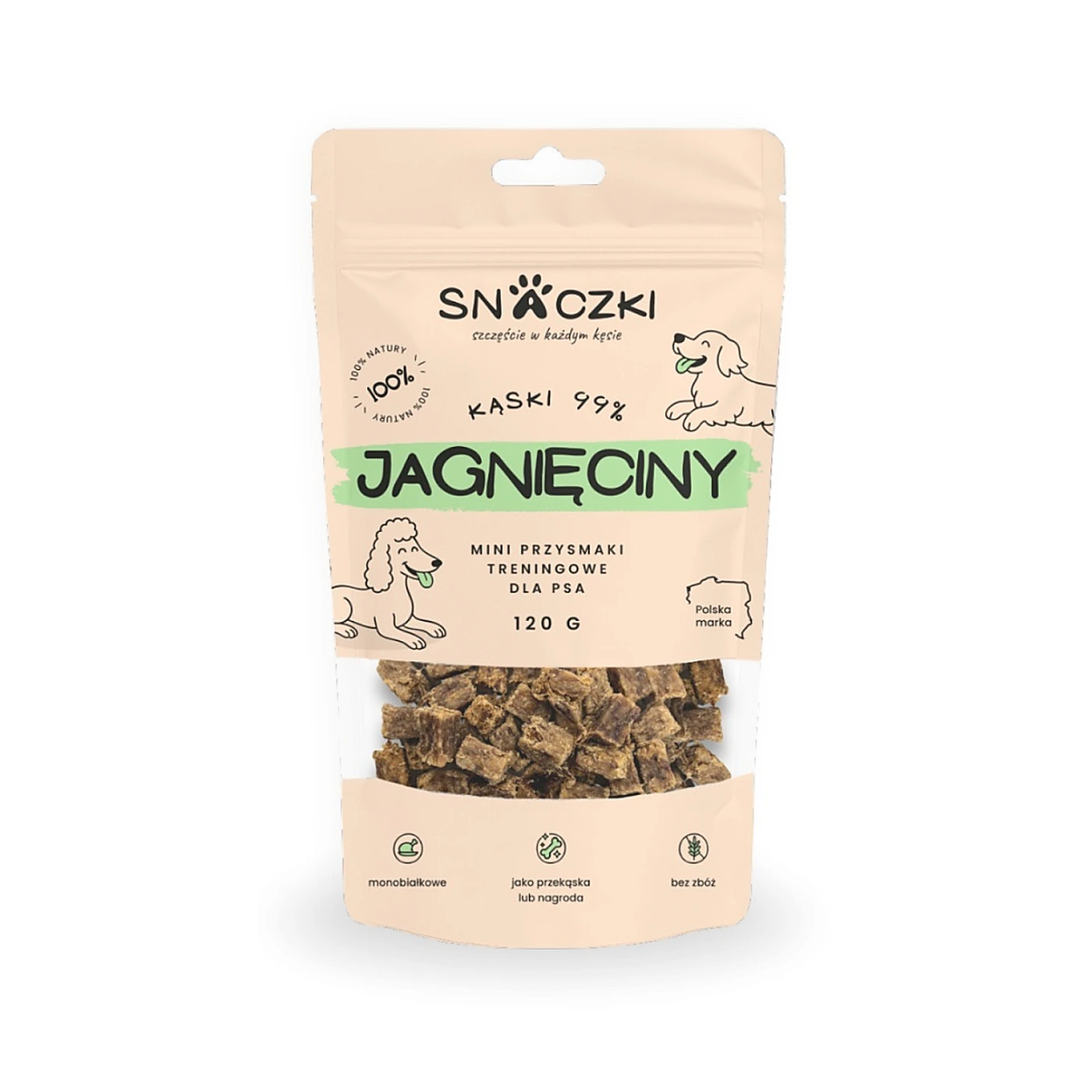 Snaczki Kąski 99% jagnięciny 120g