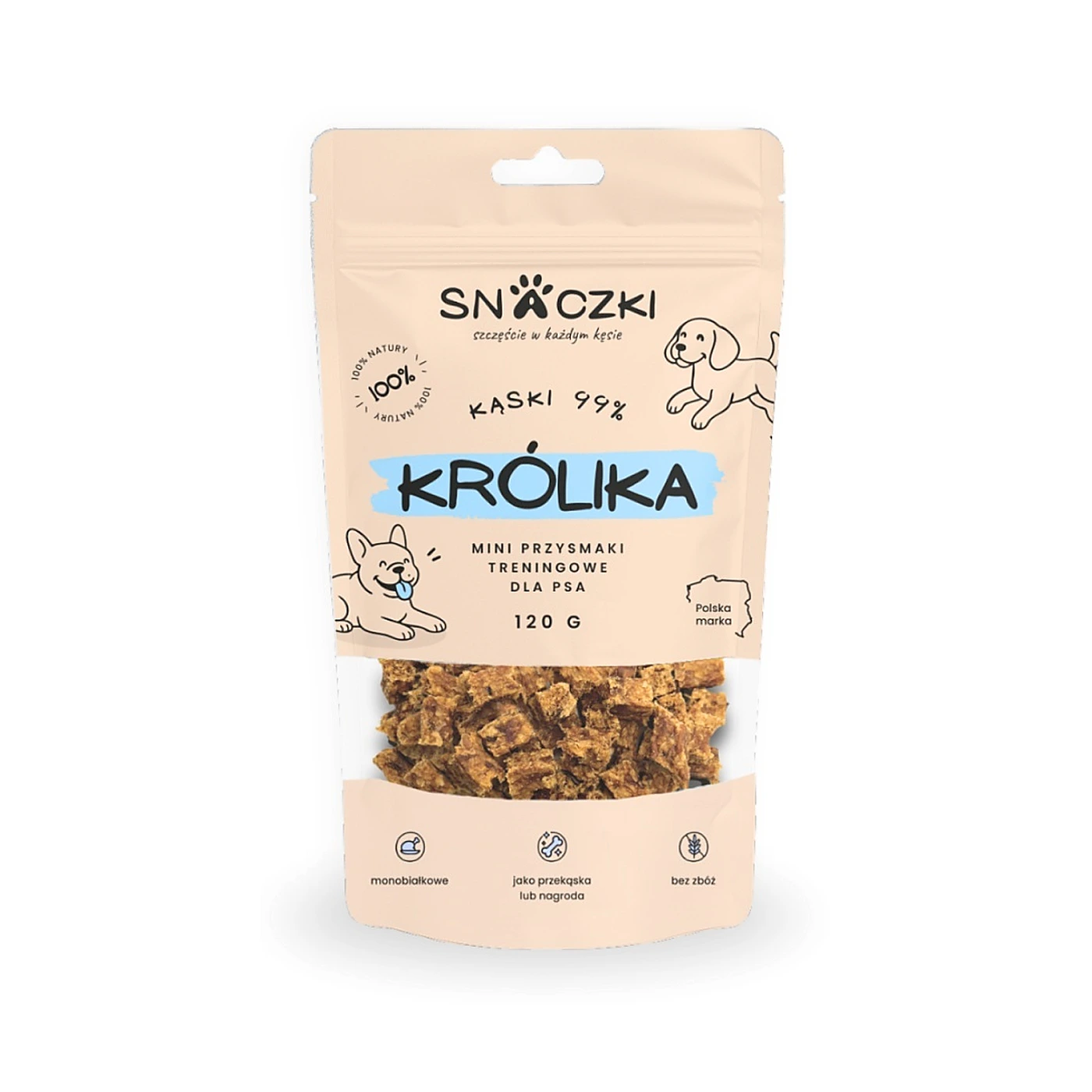 Snaczki Kąski 99% królika 120g
