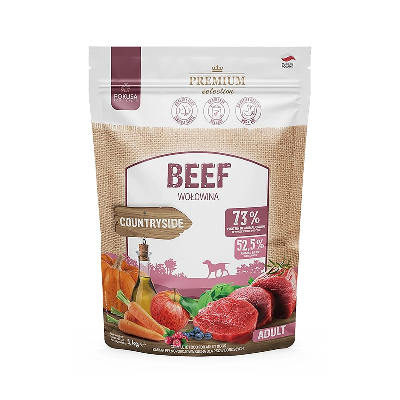 Pokusa Sucha Karma dla Psa Wołowina 1 kg