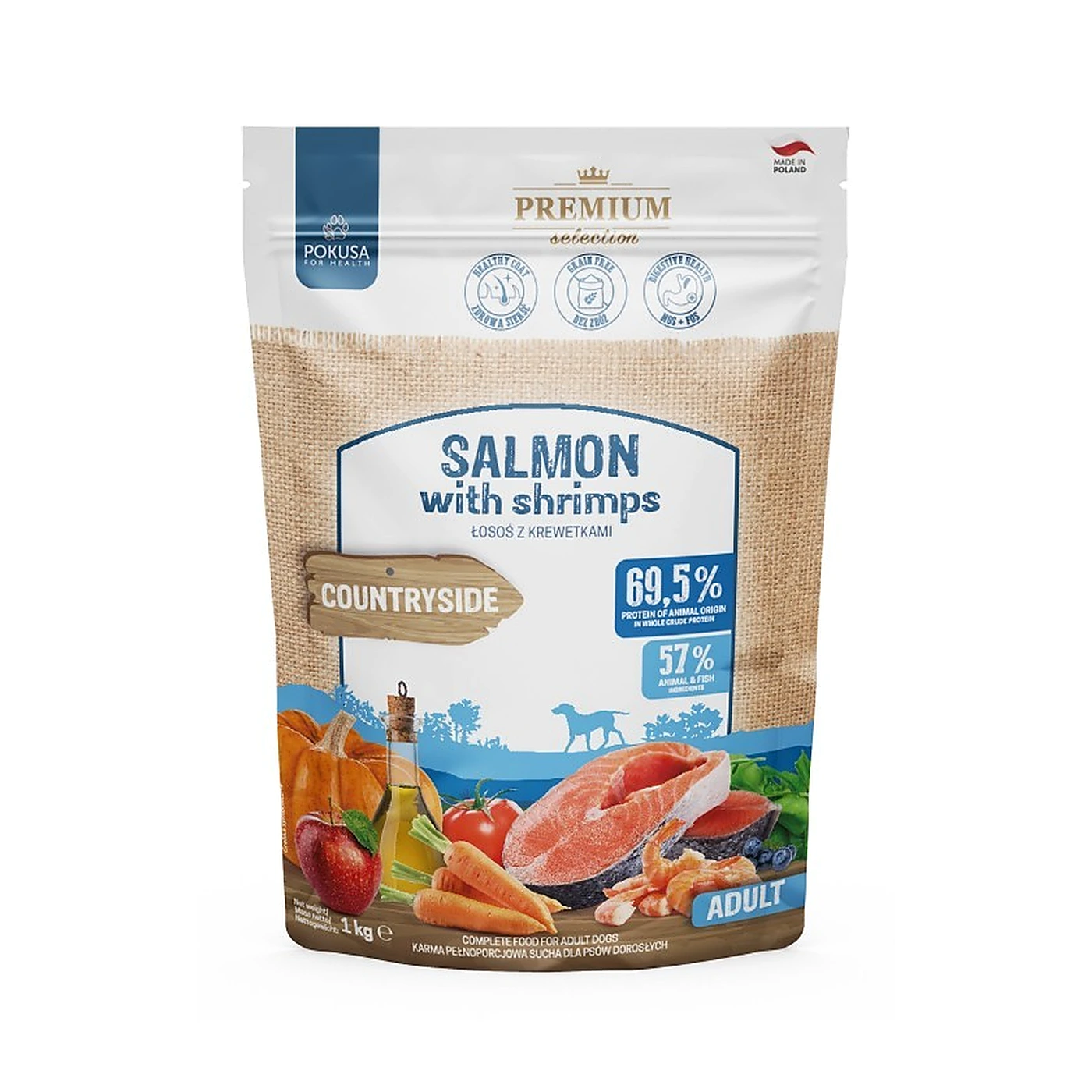 Pokusa Sucha Karma dla Psa z Lososiem i Krewetkami 1 kg