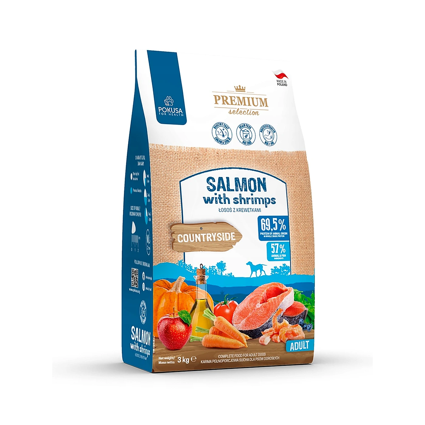 Pokusa Sucha Karma dla Psa z Lososiem i Krewetkami 3 kg