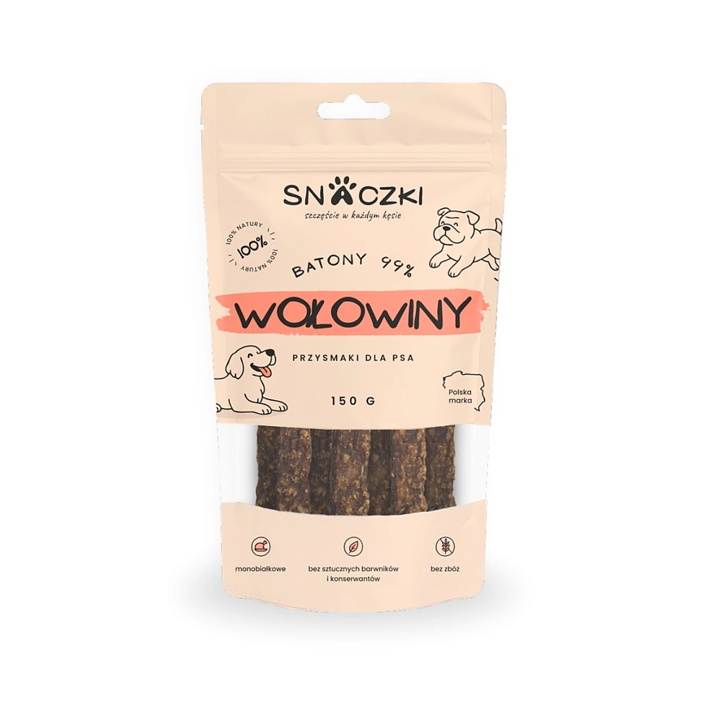 Snaczki Batony 99% wołowiny 150g