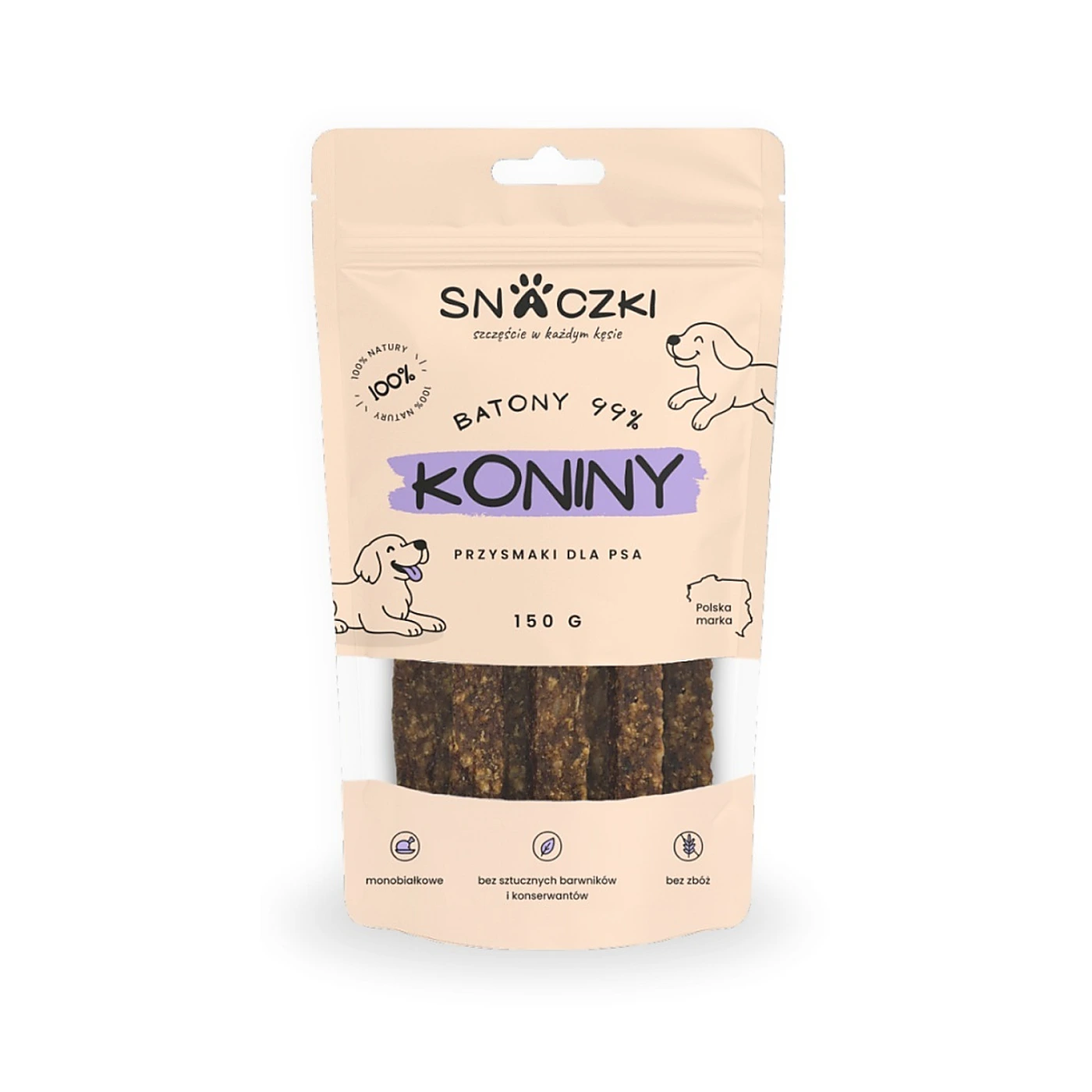 Snaczki Batony 99% koniny 150g