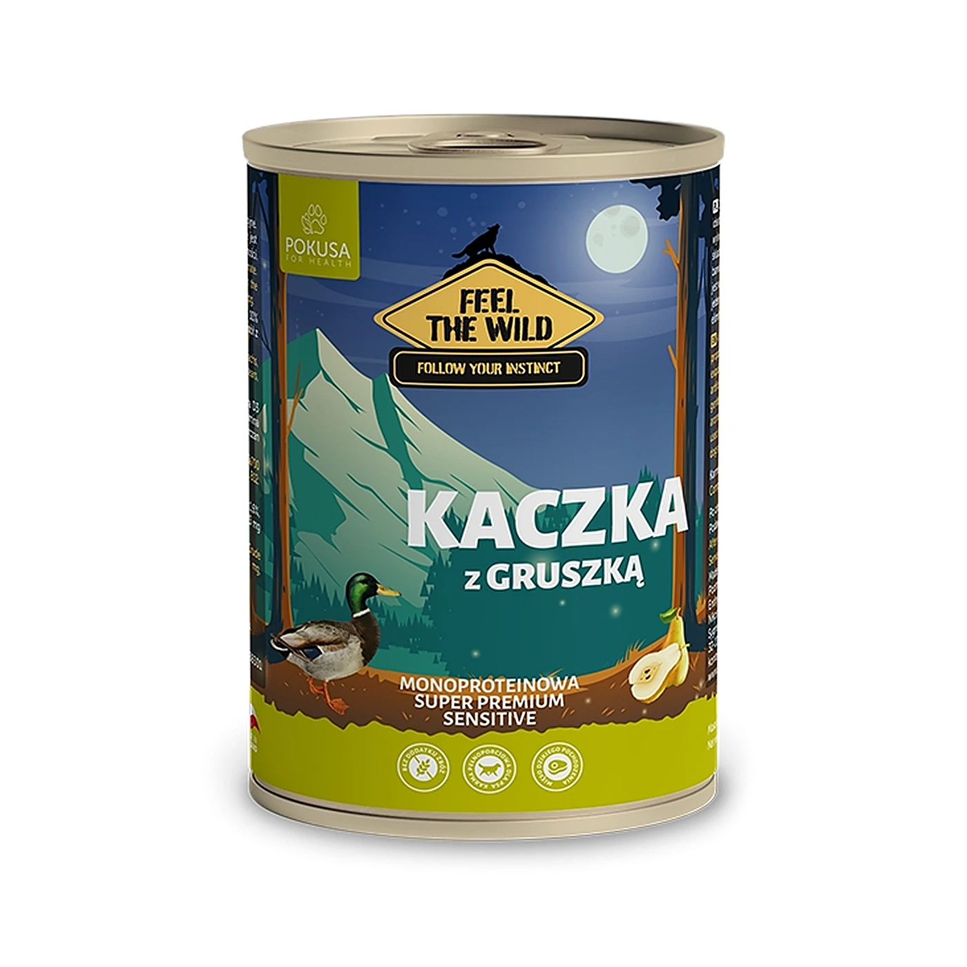 Pokusa Feel The Wild - kaczka z gruszka - karma mokra 400 g