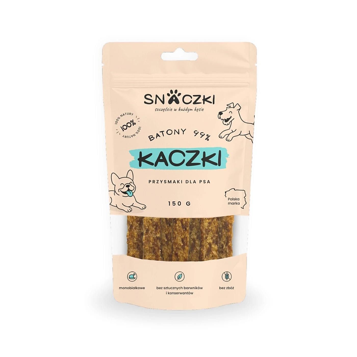 Snaczki Batony 99% kaczki 150g