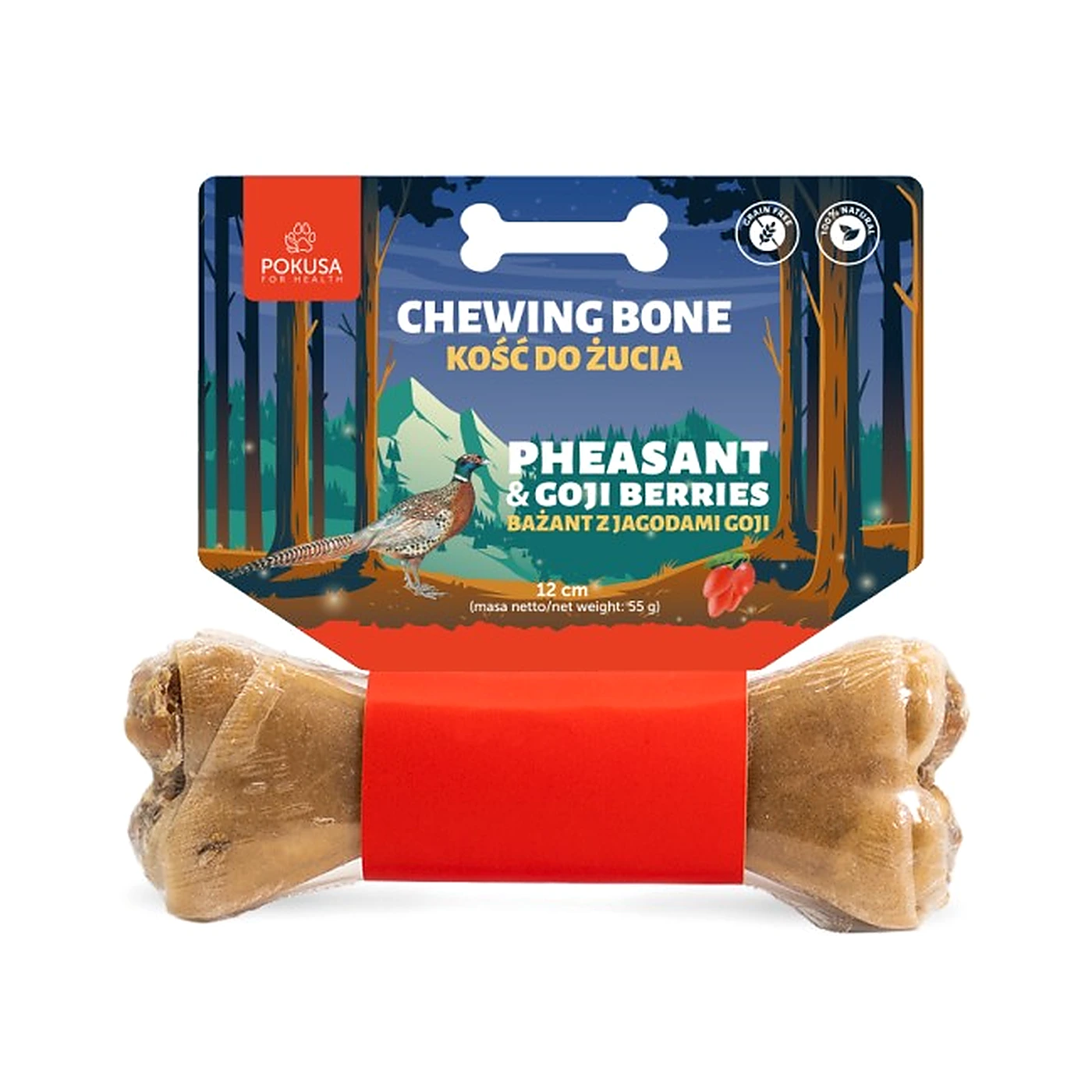 FEEL THE WILD Chewing Bone / Kość do żucia PHEASANT & GOJI BERRIES 12cm