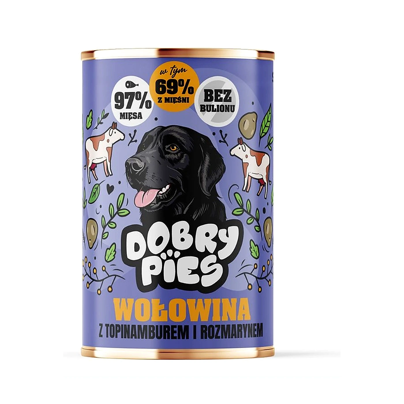 Dobry Pies karma wołowina,topinambur,rozmaryn 400g