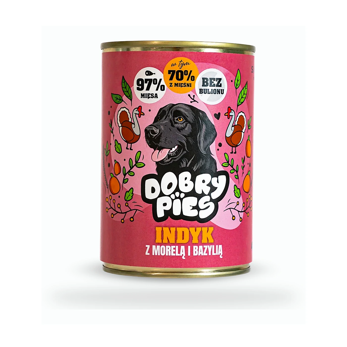 Dobry Pies karma indyk z morelą i bazylią 400g