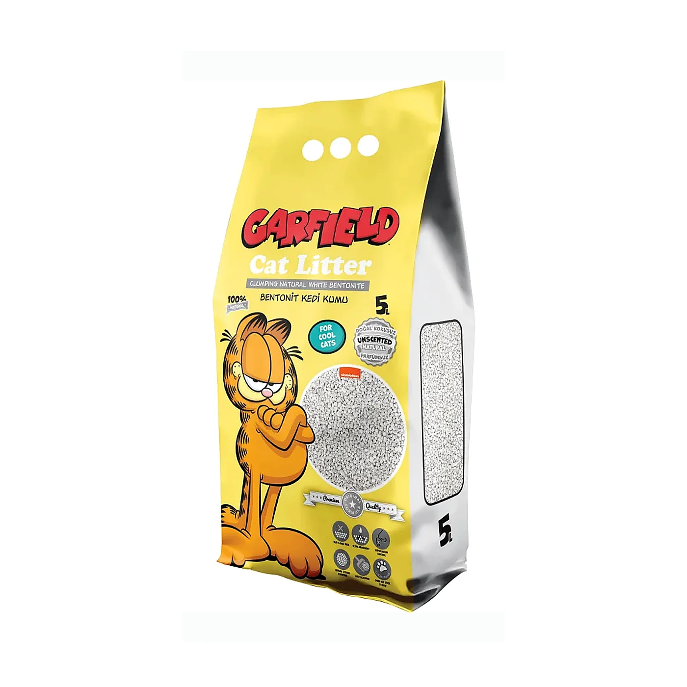 Garfield, żwirek bentonit dla kota, naturalny 5L