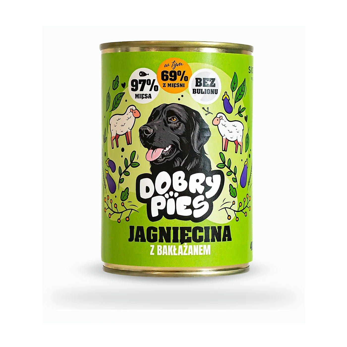 Dobry Pies karma jagnięcina z bakłażanem 400g