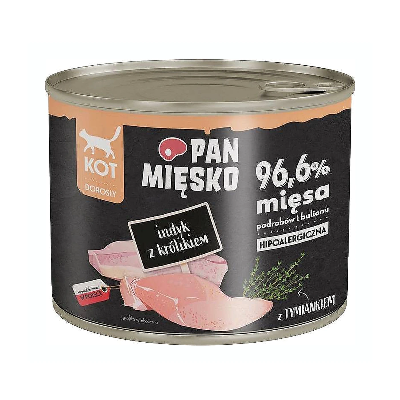 Pan Mięsko Karma mokra dla kota Indyk z królikiem (dorosły) 200g