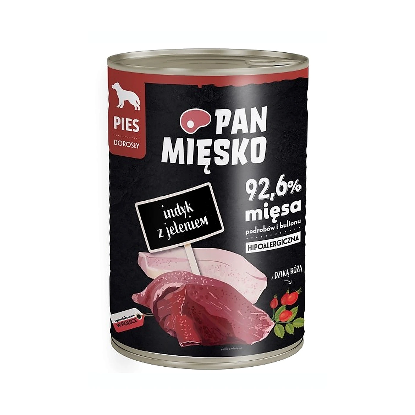 Pan Mięsko Karma mokra dla psa Indyk z jeleniem (dorosły) 400g