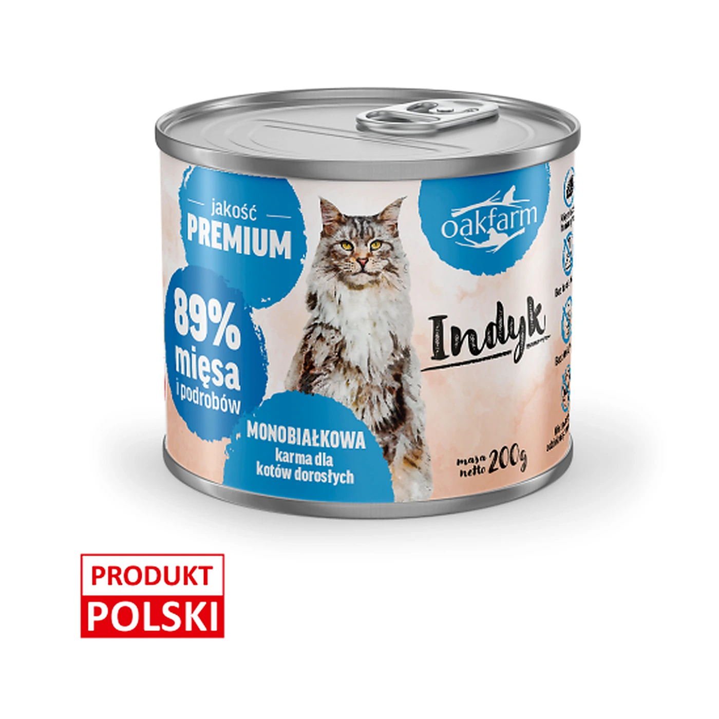 OAKFARM Indyk - Kot Dorosły, Karma Mokra 200g