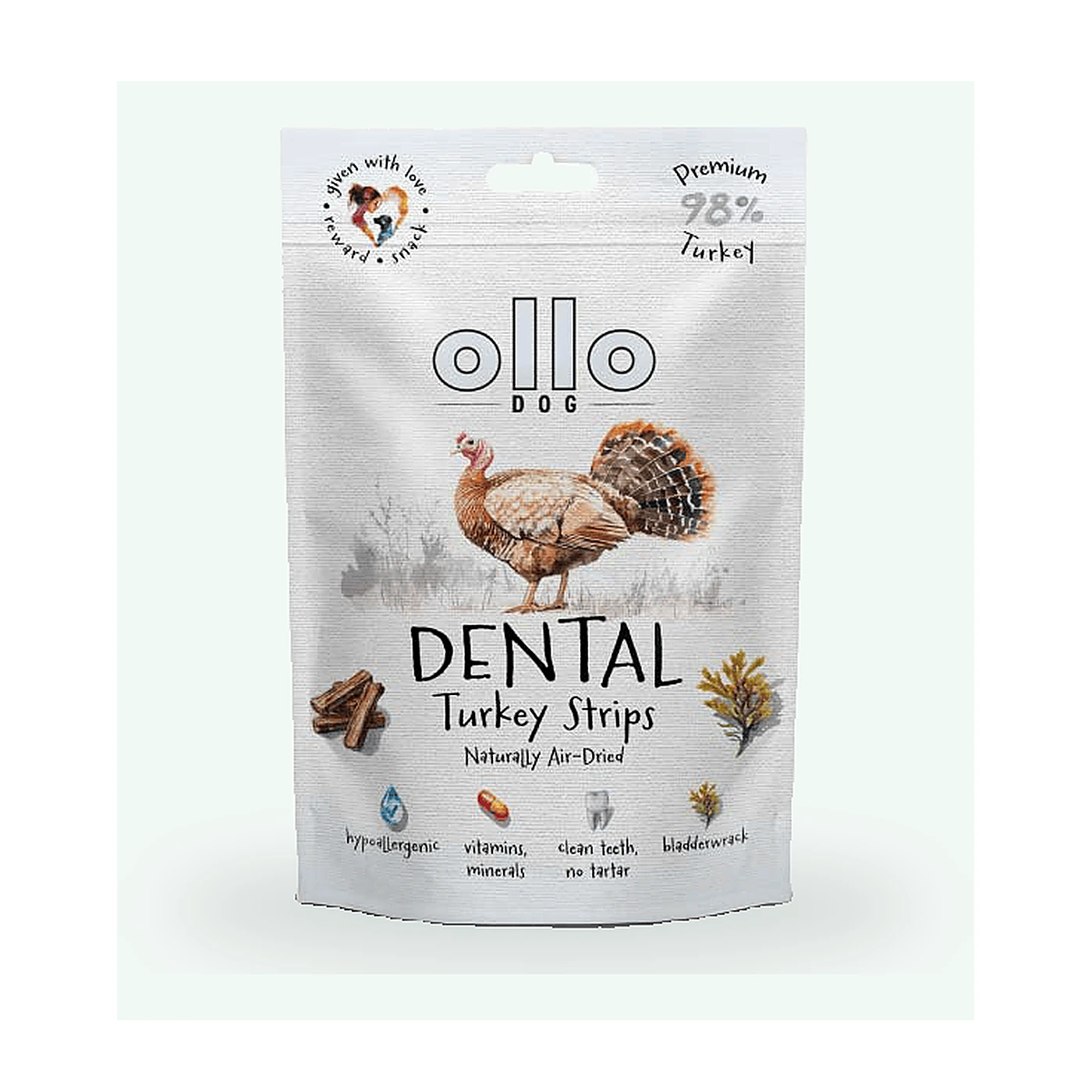 Ollo Air Dried Dental Turkey Strips 80 g