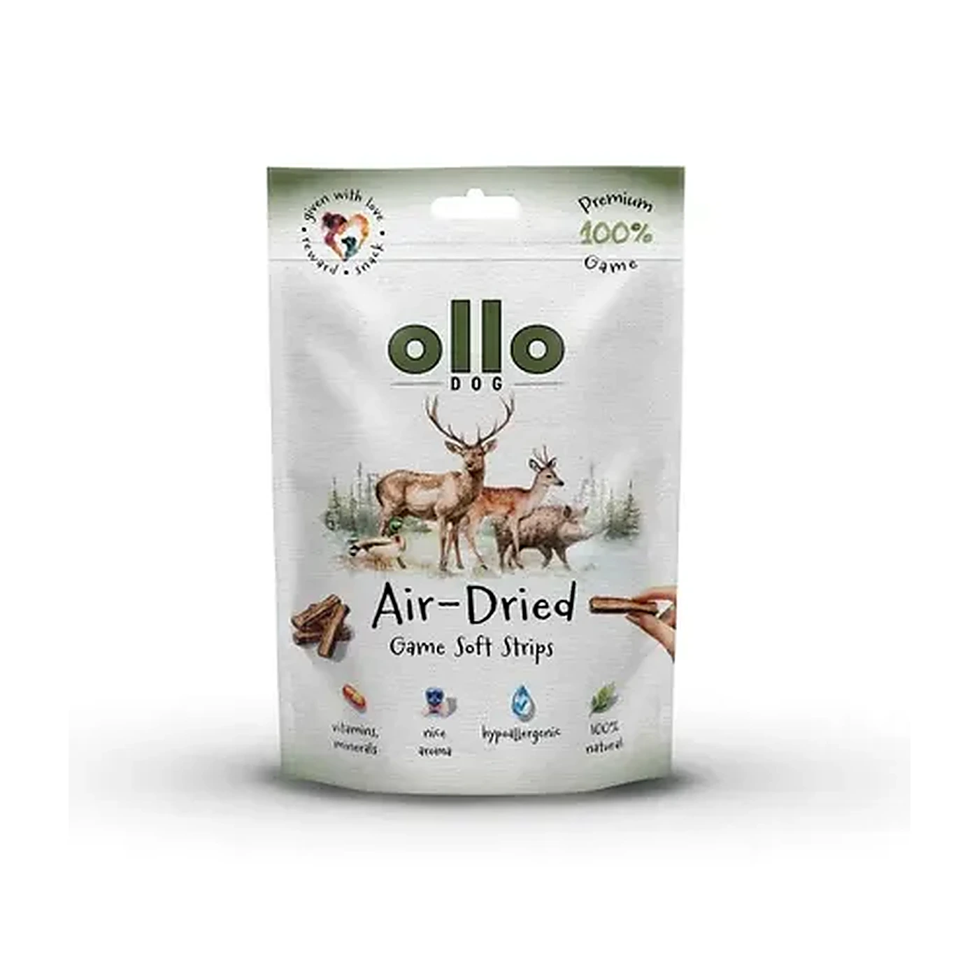 Ollo Air Dried 100% Game Strips 80 g
