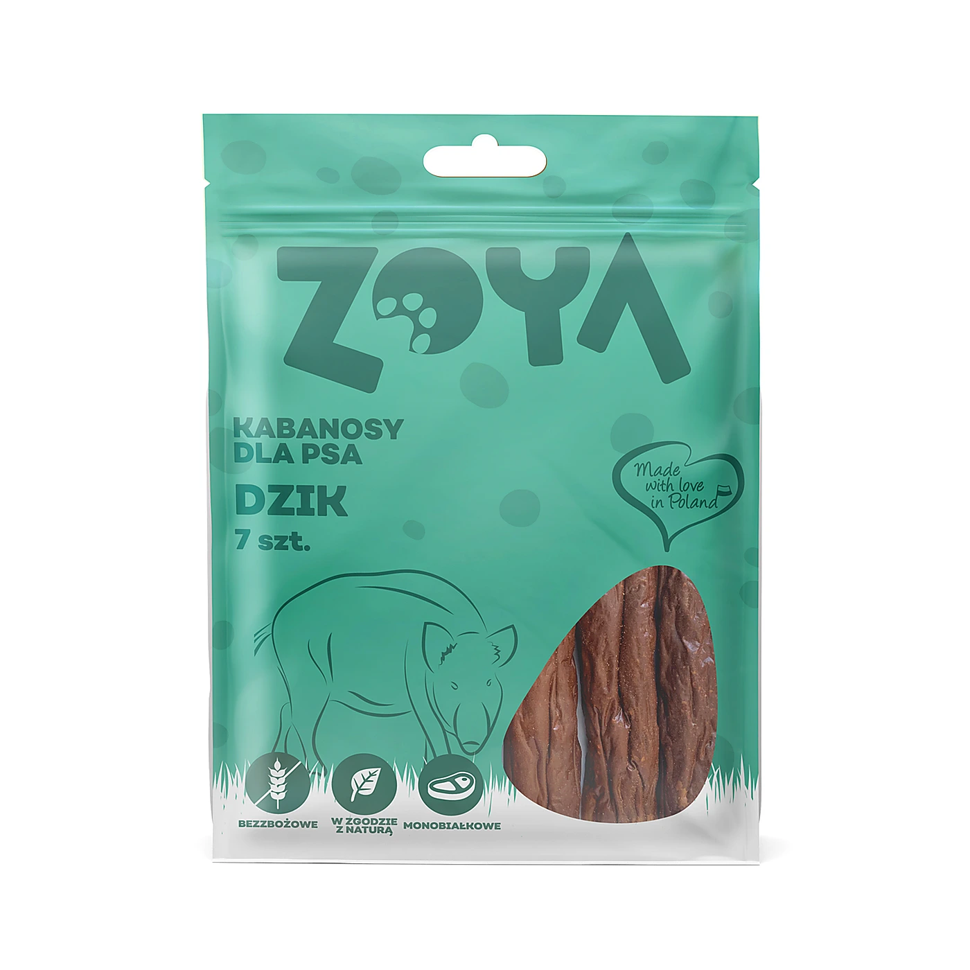 ZOYA KABANOSY Z DZIKA 7SZT. 5907649160148