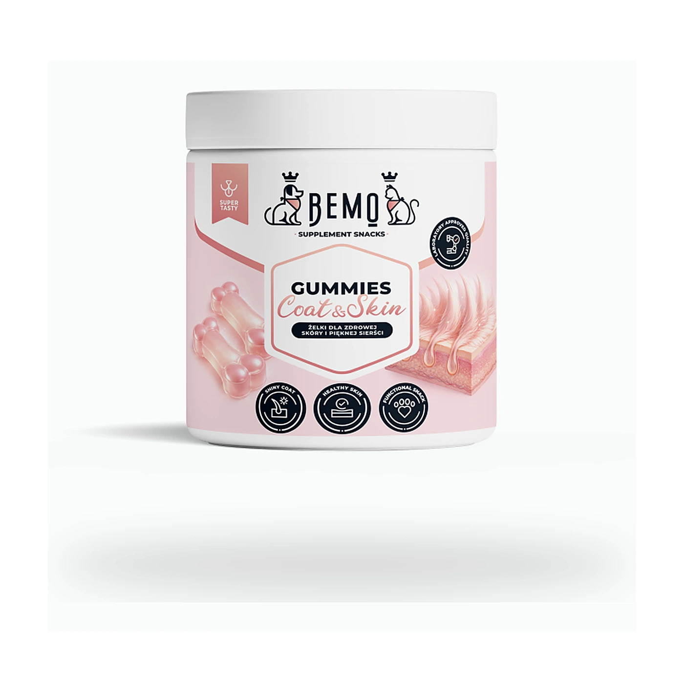 GUMMIES SKIN & COAT - Żelki dla zdrowej skóry i pięknej sierści 40 sztk.