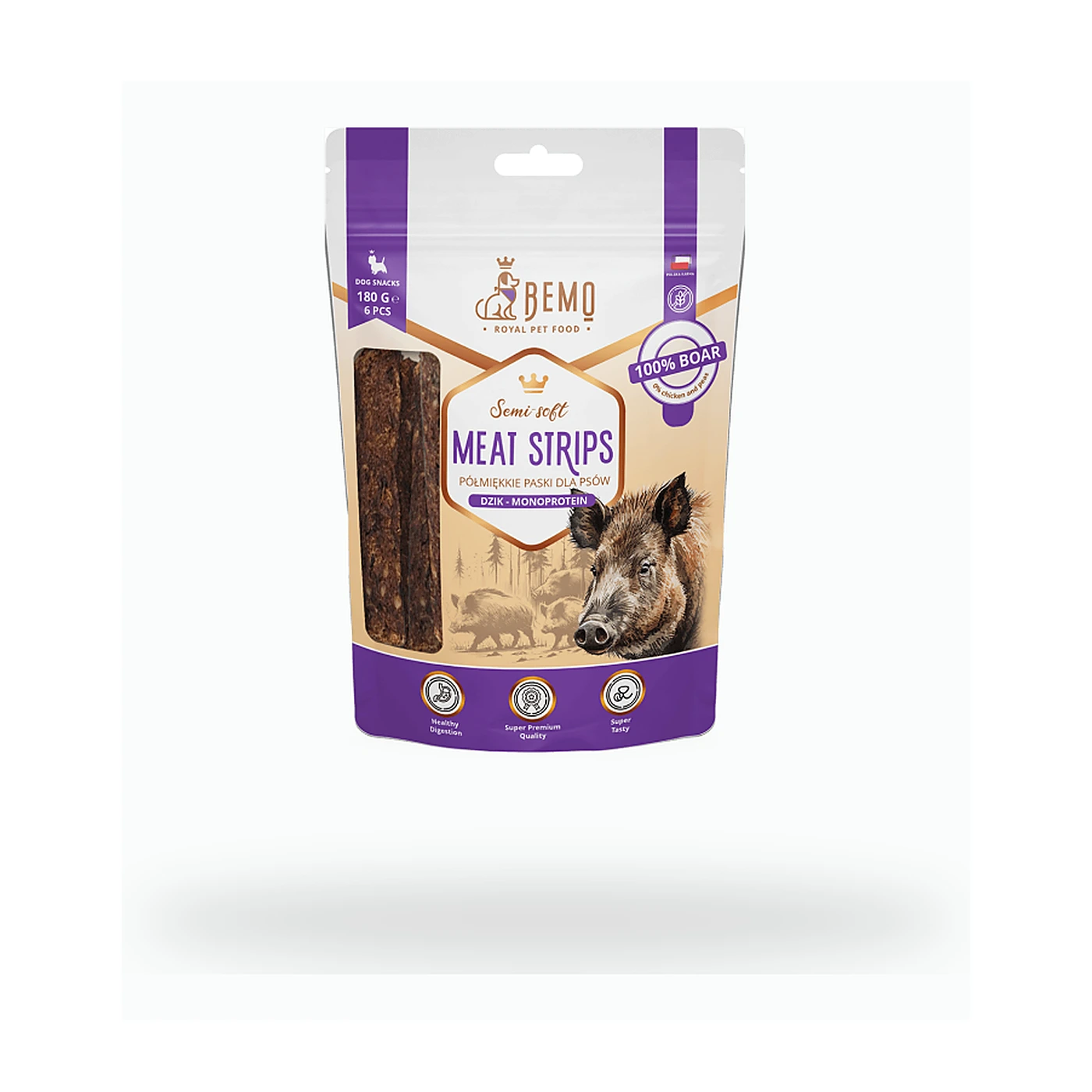 Meat Strips Boar - paski dzik 180g