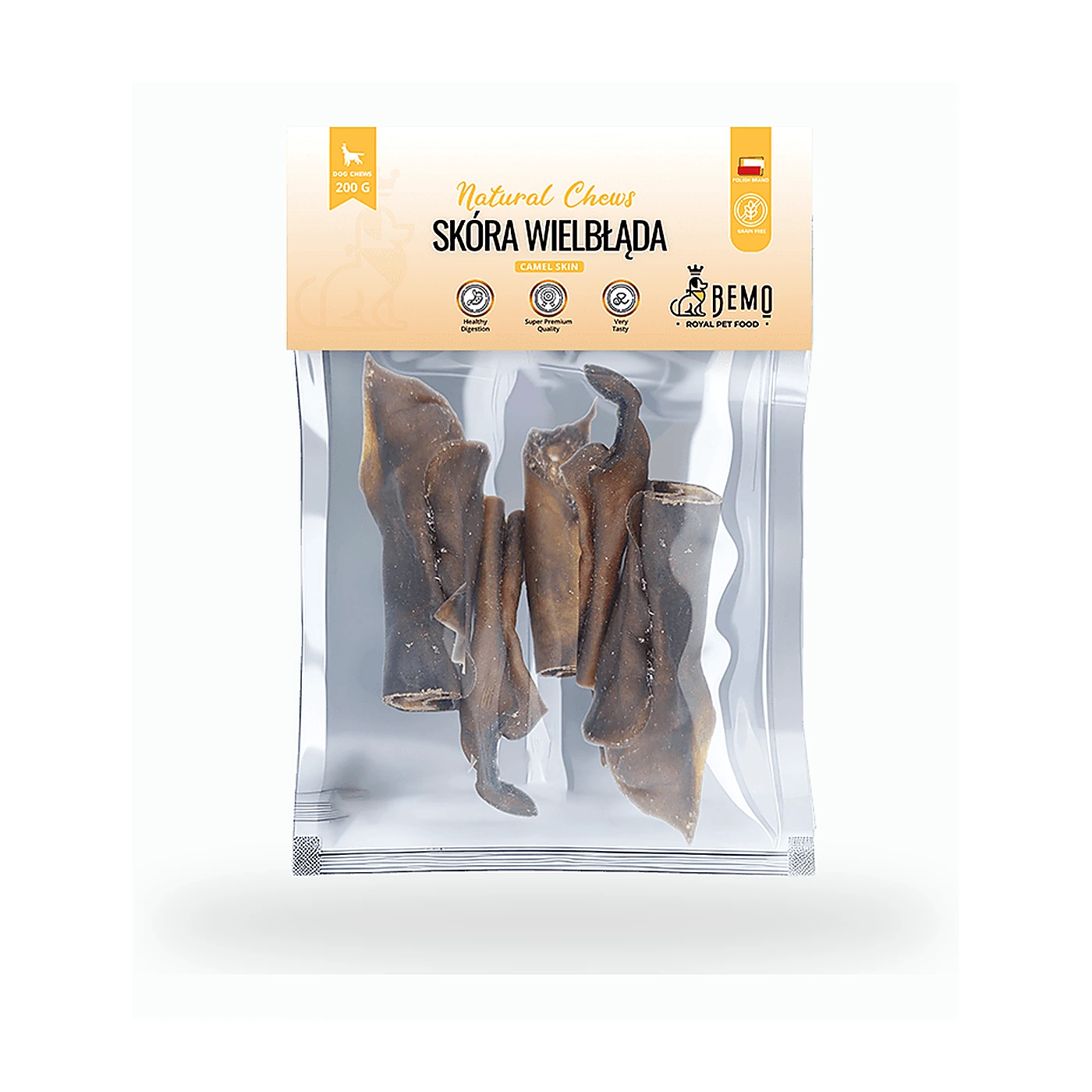 Bemo Camel Skin - skóra wielbłada - naturalny gryzak dla psa - 200g