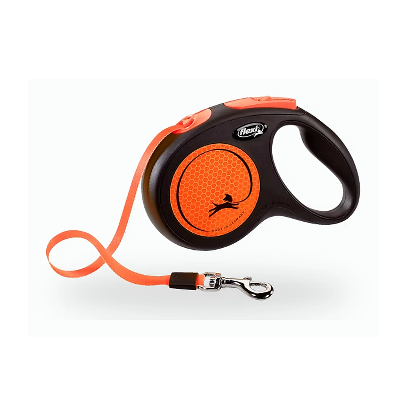Smycz Flexi Classic M taśma 5m 25kg neon orange