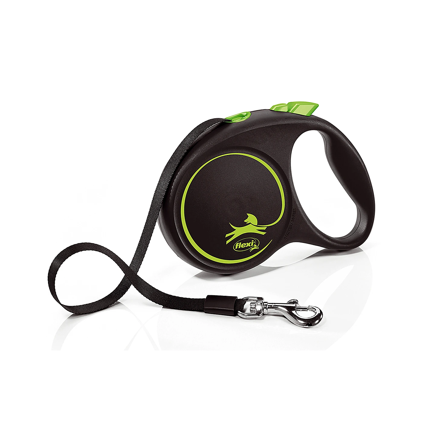 Smycz Flexi Black Design M taśma 5m 25kg zielona