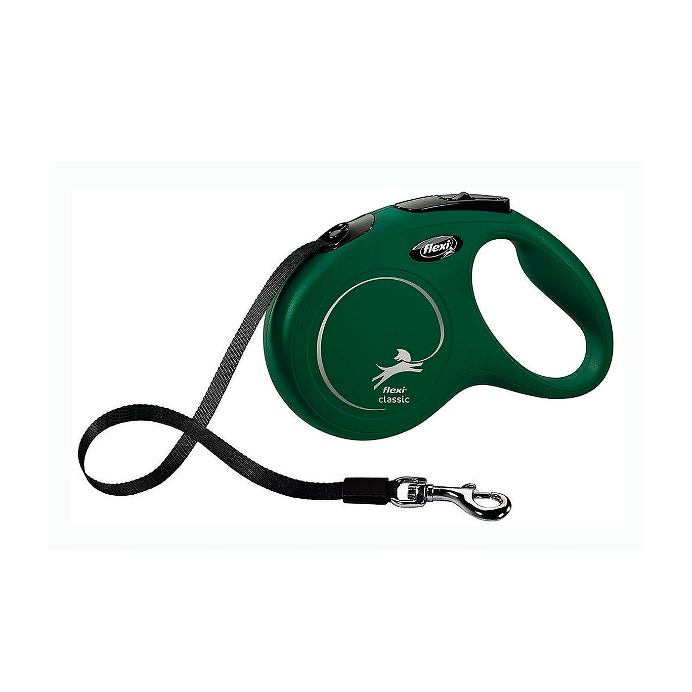 Smycz Flexi New Classic M taśma 5m 25kg oliwkowa