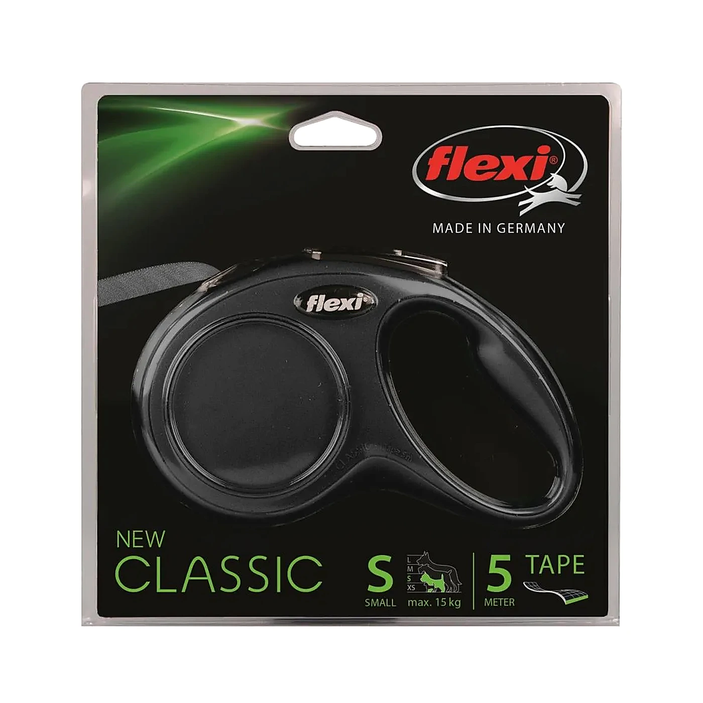 Smycz Flexi New Classic S taśma 5m 15kg czarna
