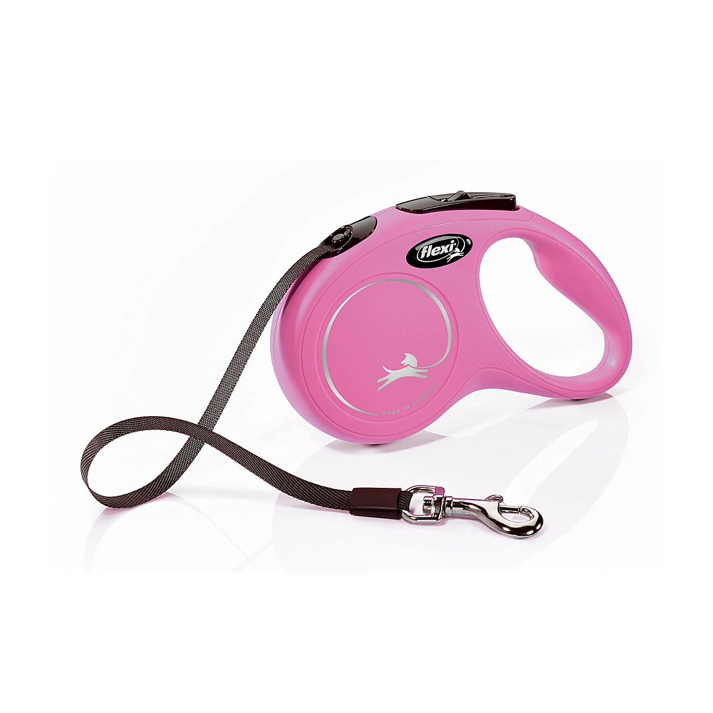 Smycz Flexi New Classic S taśma 5m 15kg różowa