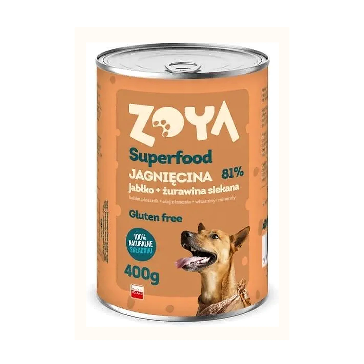 ZOYA PUSZKA SUPERFOOD JAGNIĘCINA Z ŻURAWINĄ I BABKĄ PŁESZNIK 400G