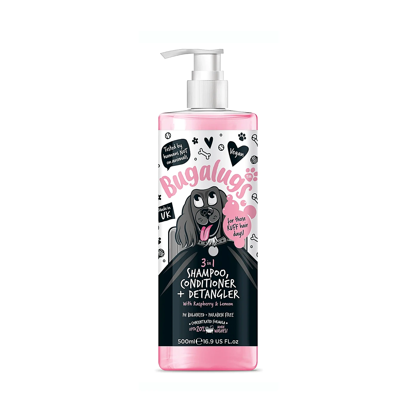 Szampon Bugalugs 3in1 Raspberry&Lemon 250ml