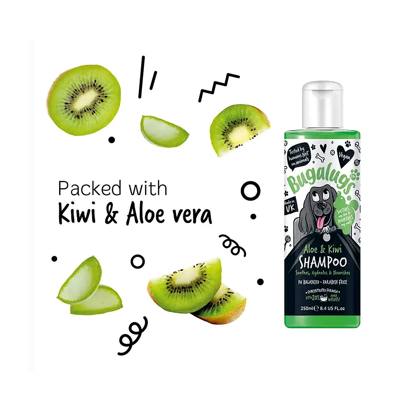 Szampon Bugalugs Aloe&Kiwi 250ml