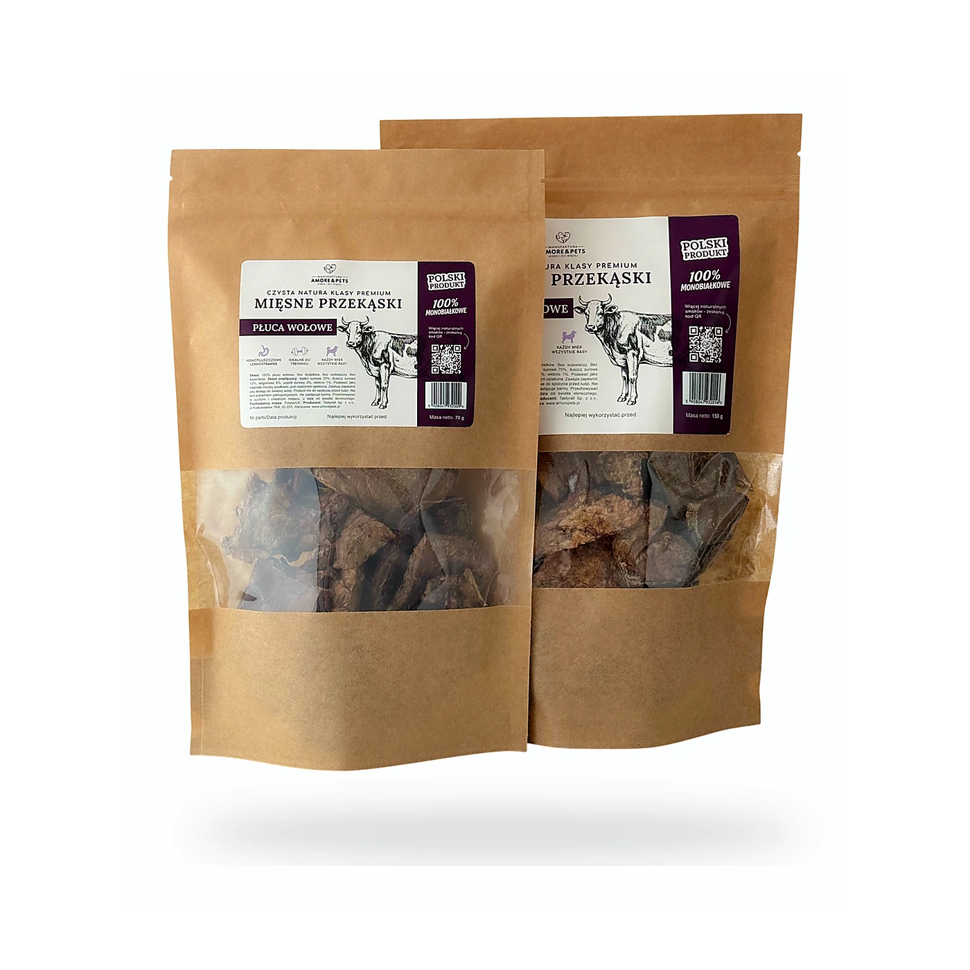 AMORE&PETS Płuca wołowe 70g